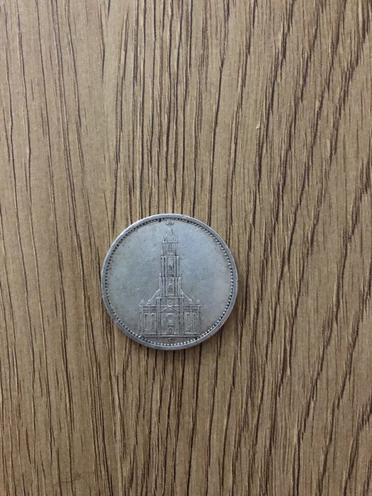 5 marek III Rzesza Kościół 1934 F srebro moneta przedwojenna
