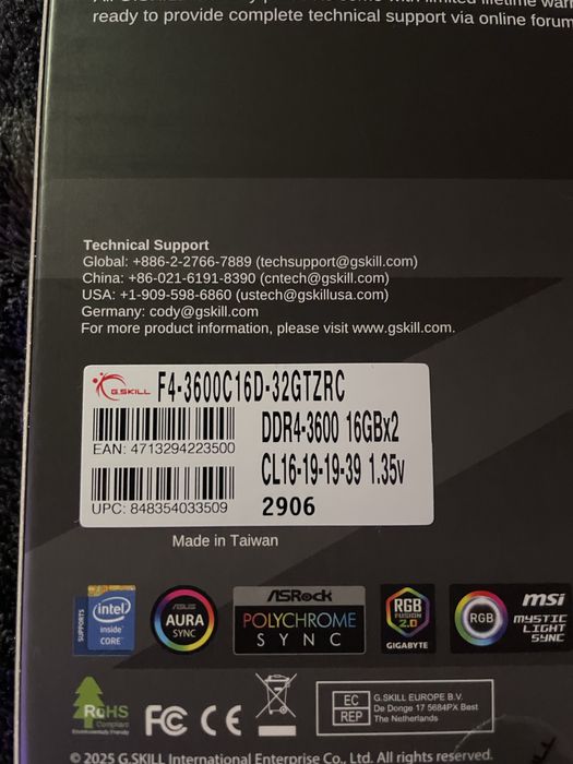 Ram Tridentz DDR4 32gb