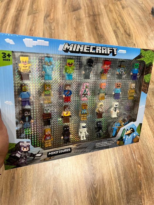 -=Okazja=- 24 szt Ludzików Minecraft Klocki akcesoria Warden Bedrock