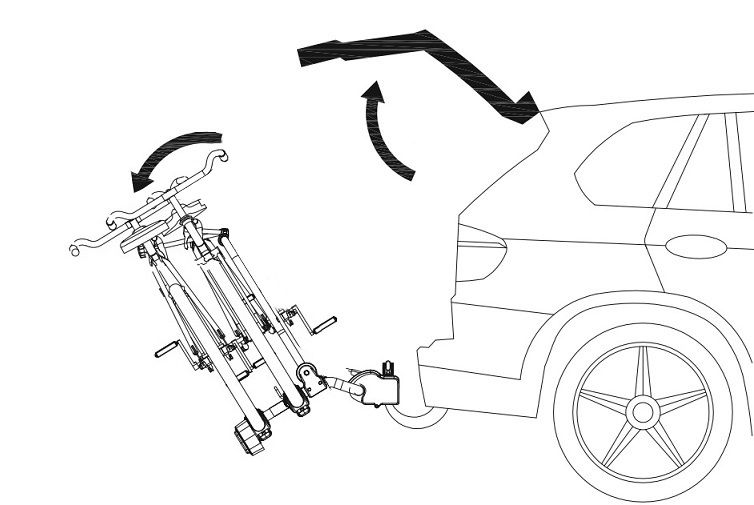 Platforma bagażnik na hak 2 rowery Steinhof VETURO 2 II ODCHYLANA