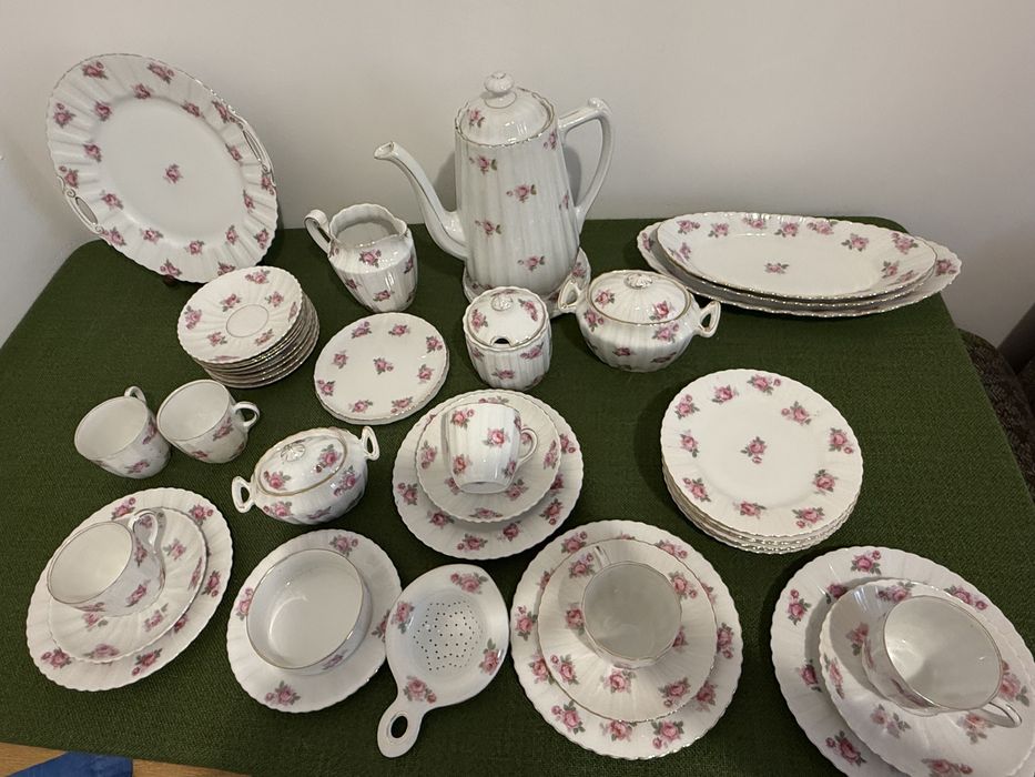 Tułowice Tillowitz stara porcelana w  róże