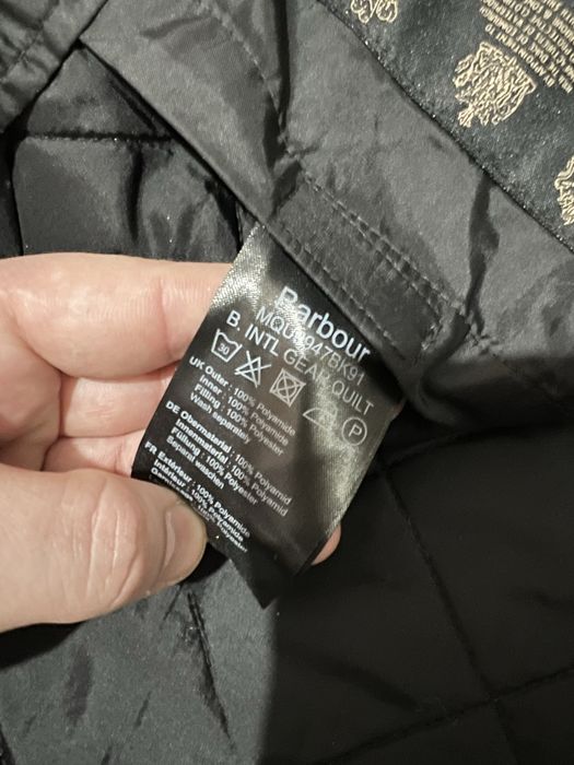 BARBOUR (L/XL) Gear Quilted International Jacket чоловіча куртка вітро