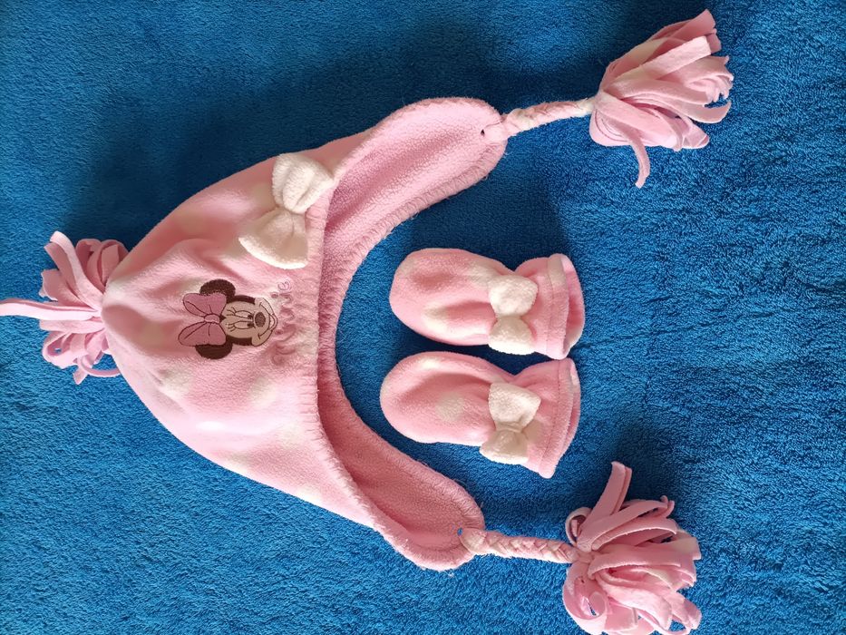 Gorro + luvas bebe disney Minnie 6/12 meses