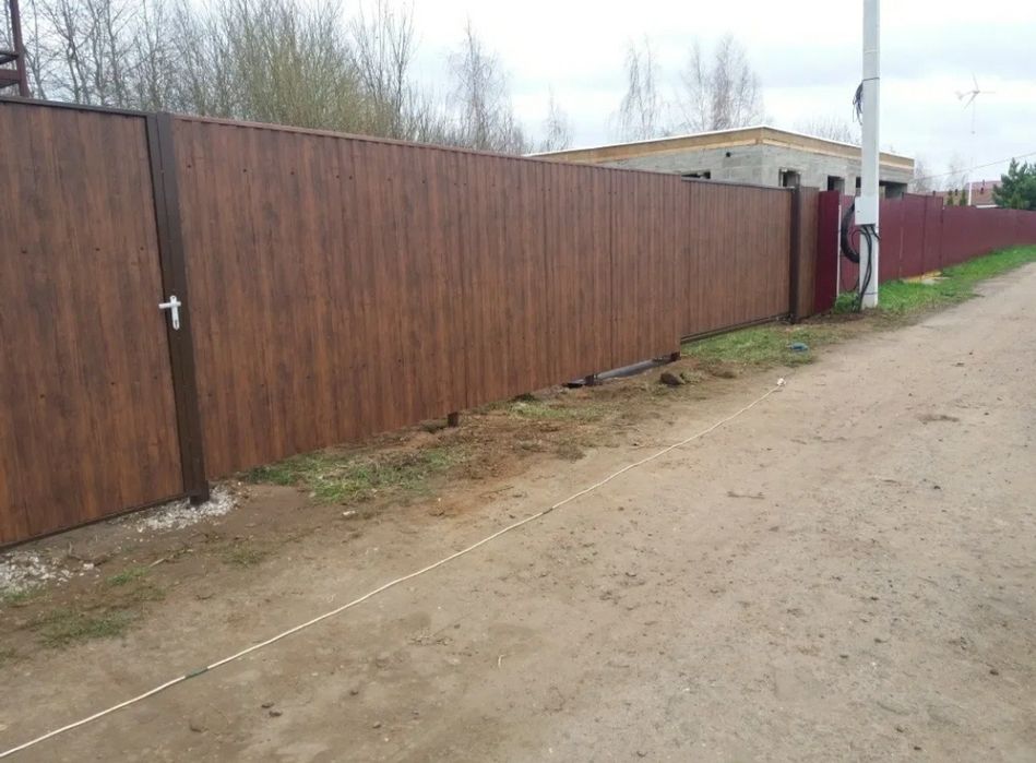 Забор, ограждения под ключ. Ворота откатные, распашные.Автоматика.