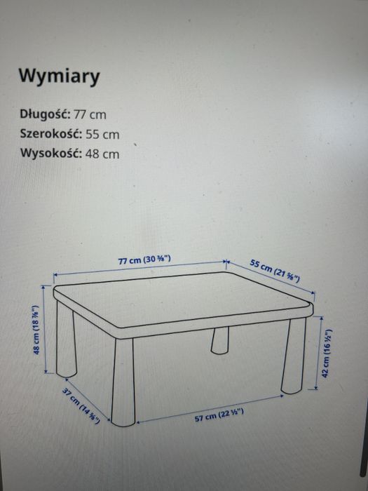 Stolik MAMMUT Ikea różowy + 2 krzesełka