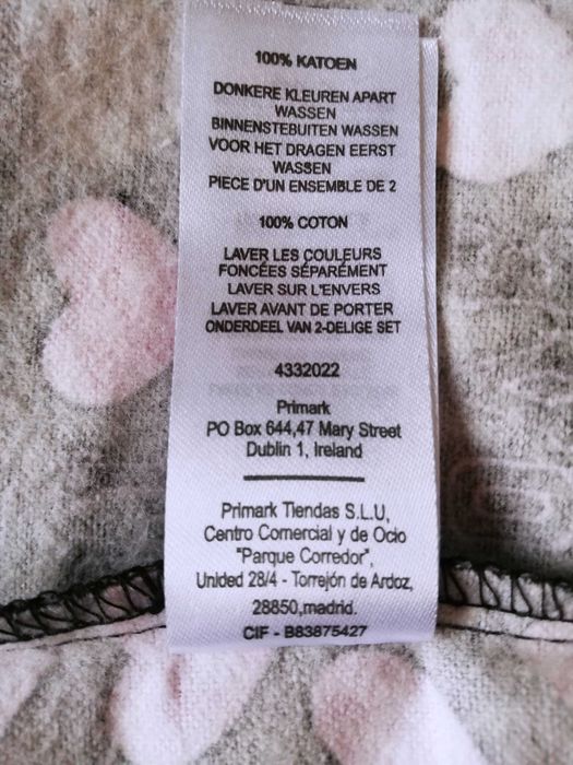 góra koszula od piżamy 40 / 42 do spania w serduszka miękka flanela