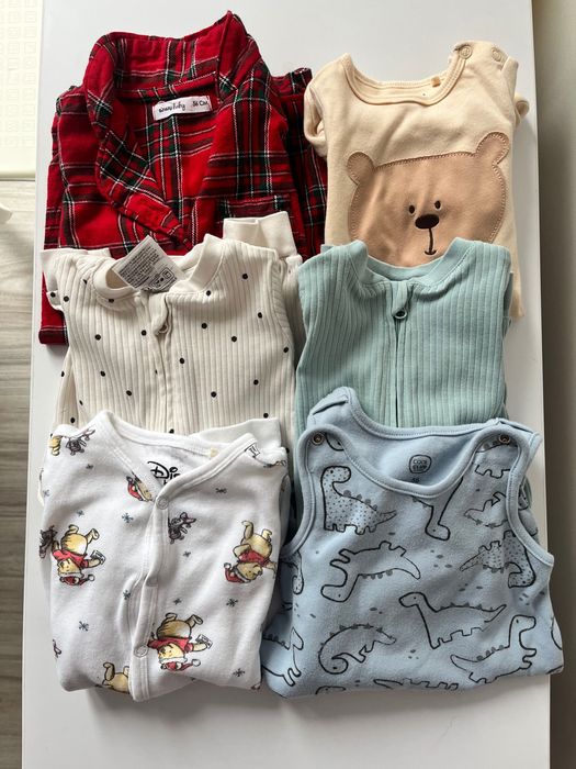 Zestaw ubranek, pajacyki, piżamki