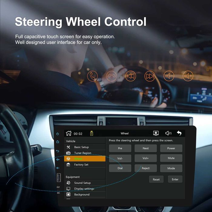 Rádio 9 Polegadas c/ CarPlay & Android Auto Sem Fios, Bluetooth e USB