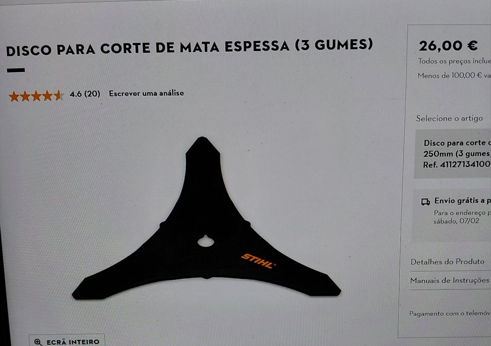 Roçadora Sthil  discos de corte