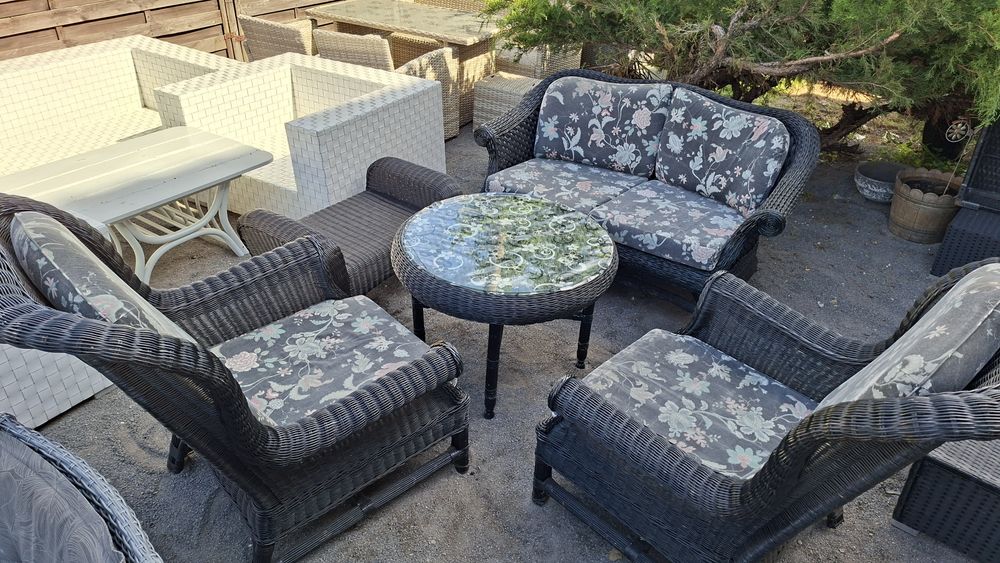 Zestaw ogrodowy rattanowy ratan balkon altanka ogród taras