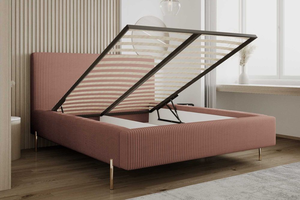 Łóżko Sypialnianie z Pojemnikiem + stelaż metalowy Monaco PRODUCENT