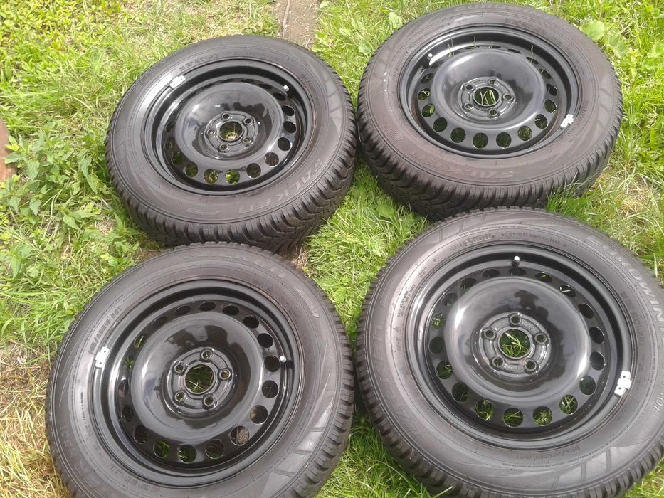 oryginalne r15 5x100 kola jak nowe 185 65 15cali 88t 2023rok mielec volkswagen polo 2g0 seat ibiza 5,5j et40 falken eurowinter hs01 zima zimowe
