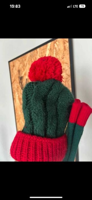 Komplet czapka plus rękawiczki