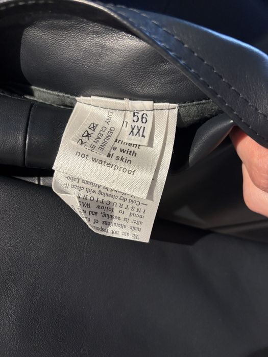 Італійська чоловіча дублянка з натуральної шкіри та хутра, розмір 56