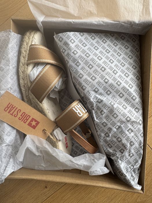 Sandaly Big Star espadryle bezowe rozkiar 40