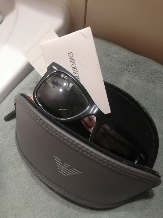 Okulary Ray ban w pokrowcu Emporio armani