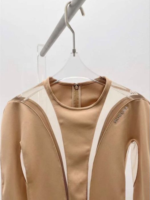 Бежевий боді Mugler