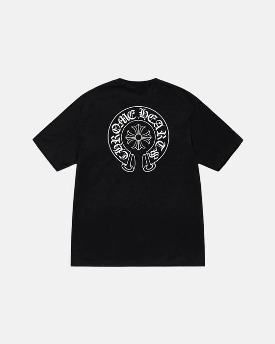 Мужская футболка Chrome Hearts Logo черная унисекс Хром Хартс