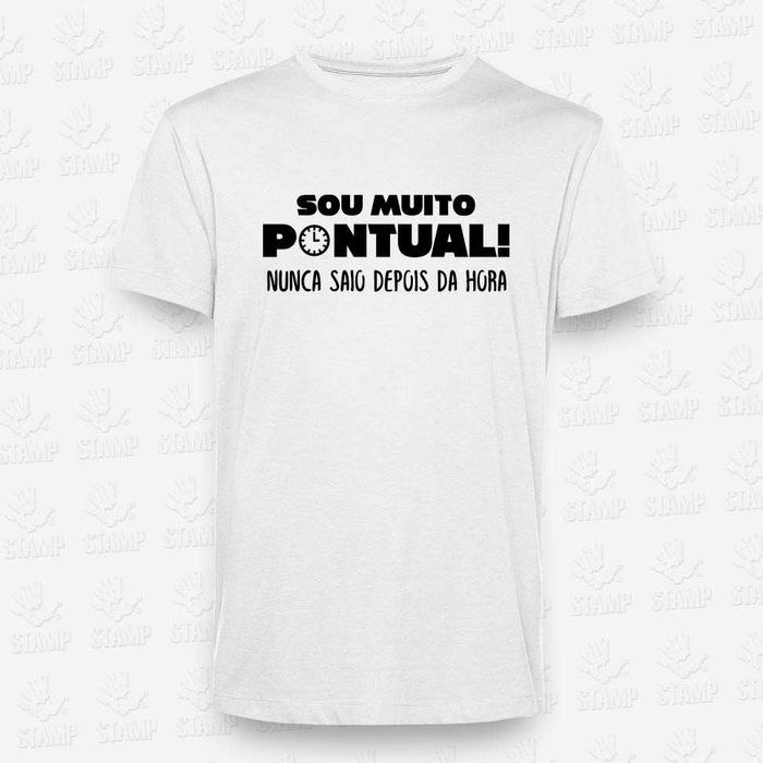 T-shirt Humor Trabalho "Sou Muito Pontual" | Algodão Nova