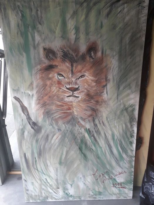 Tela Grande Decorativa pintada a mão