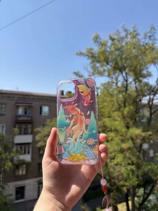 Силіконовий чохол на iPhone 15 з рибками кої