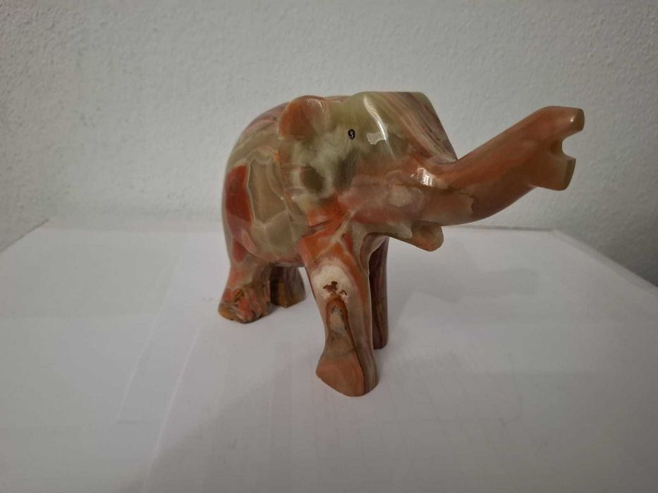 Elefante Ônix-Mármore (Aragonita) - peça única