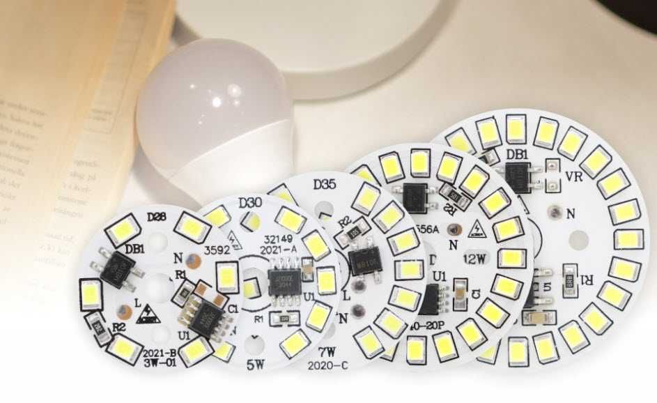 Светодиодный LED модуль  220V для ремонта 3w 5w 7w 9w 12w 15w 18w