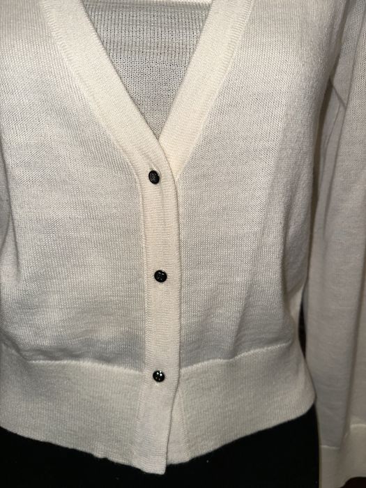 Conjunto top e casaco malha bege Nikkie novo XS