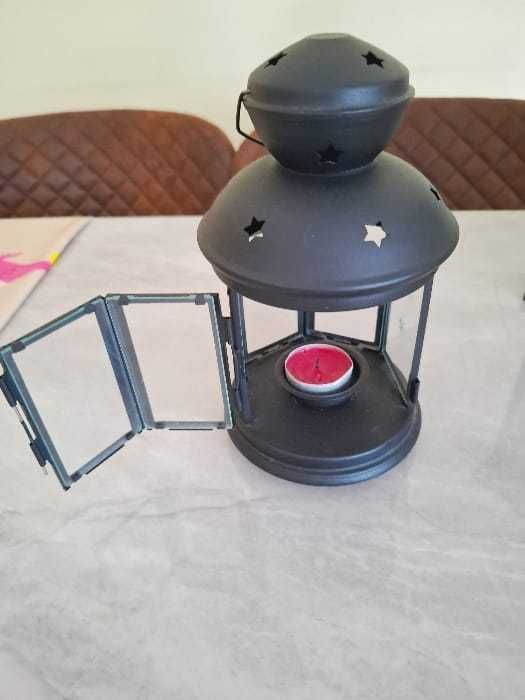 Lanterna de chão + Lanterna de mesa + Vela em LED+ 12 Velas Aromáticas