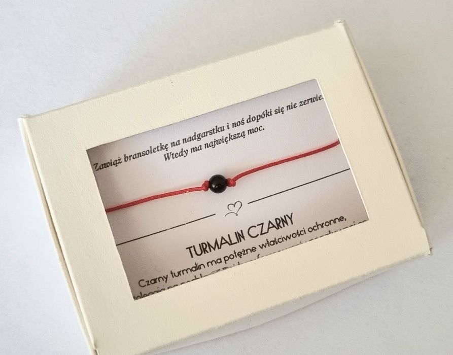 Bransoletka szczęścia turmalin czarny