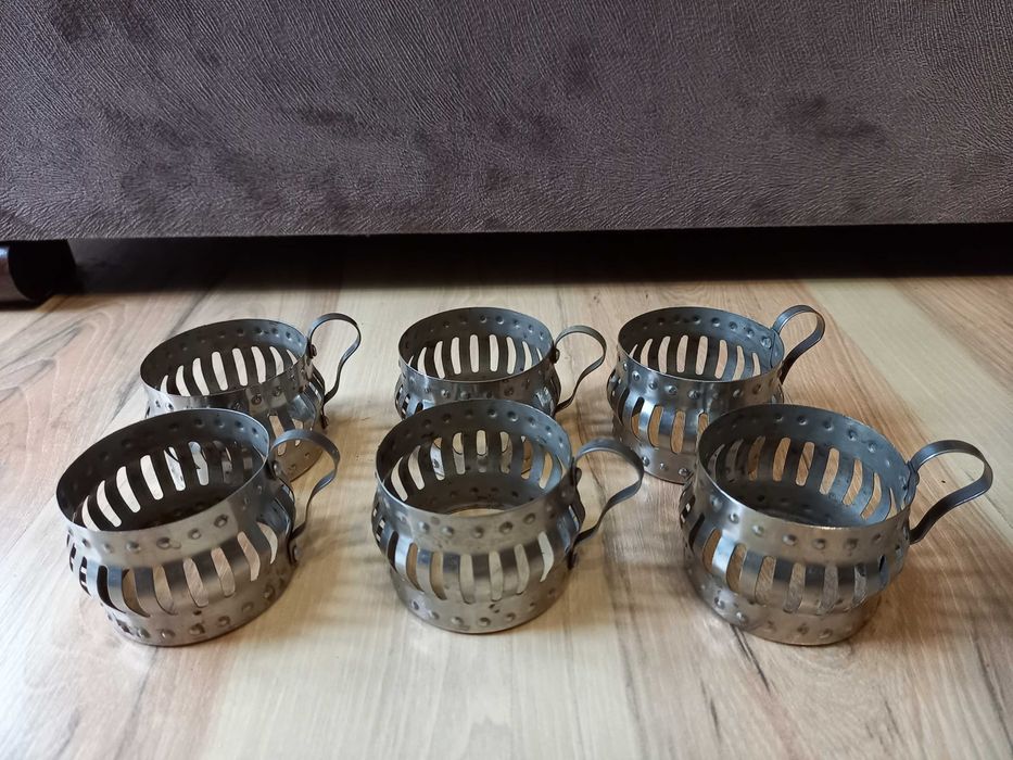 Uchwyty na szklanki PRL 6szt