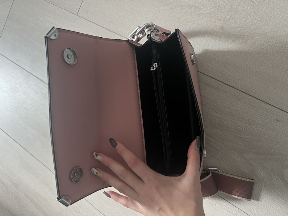 Стильна сумка пудра рожева