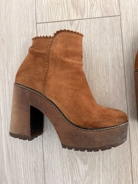 Botins em pele, estilo XUZ , compensados [36]