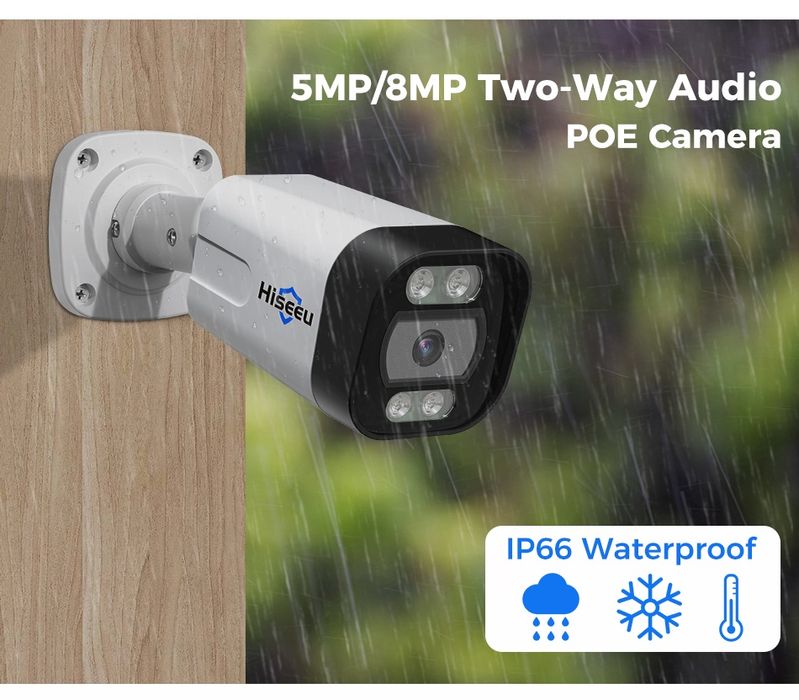 Камера HISEEU 8Mp 4K PoE