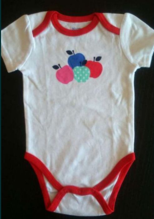 Body krótki rękaw 80cm jabłka Nowe