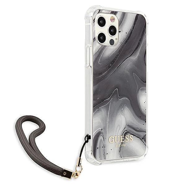Etui Guess Marble Collection na iPhone 12 Pro Max - szare