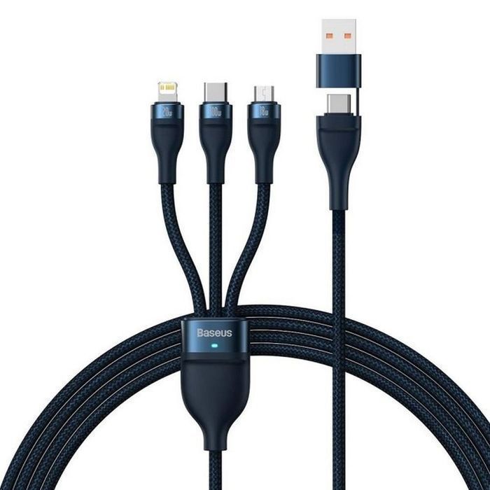 BASEUS kabel 3w1 USB A / Typ C do Micro USB / Lightning / Typ C PD QC