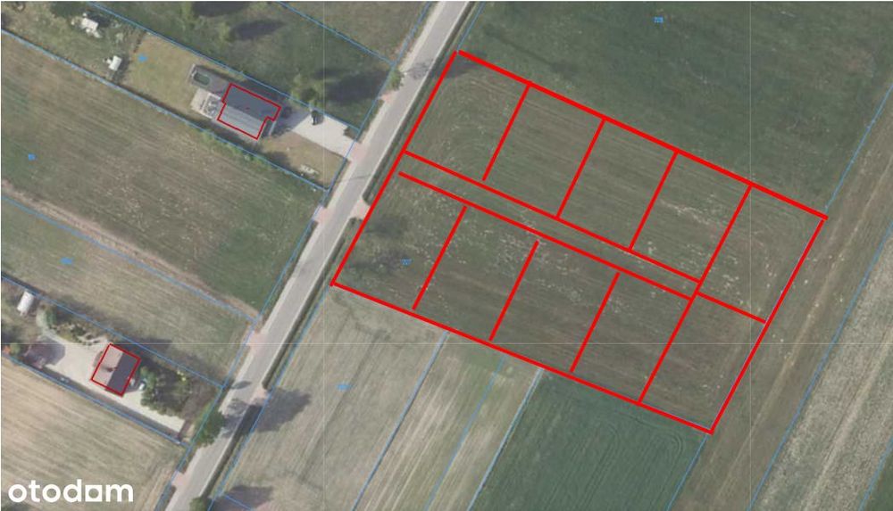 10 działek budowlanych po 900m2