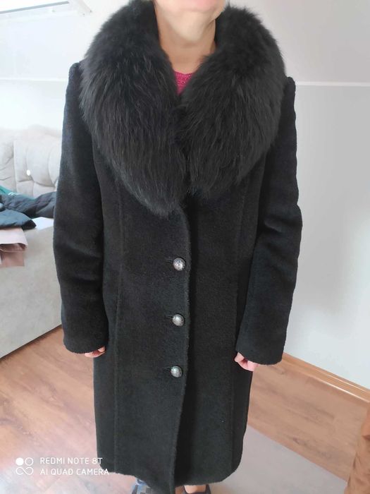 Wełniany długi płaszcz Fashion Studio