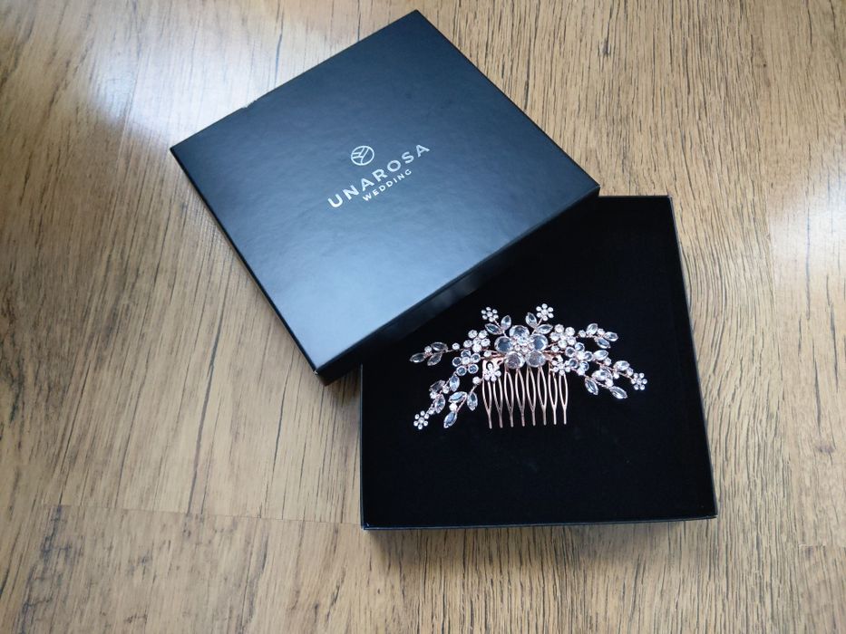 Grzebyk do włosów ślubny Rose Gold