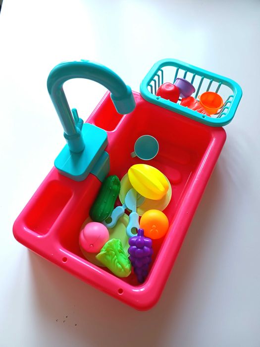 zlew do mycia naczyń interaktywny zabawkowy umywalka dla dzieci