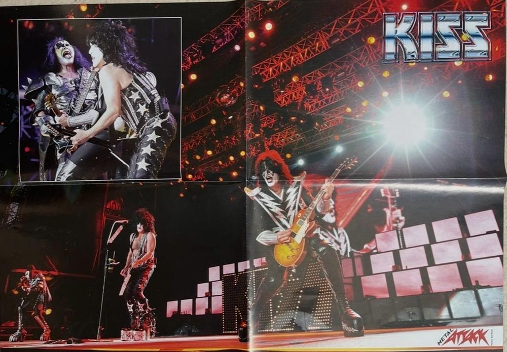 Kiss - Poster (плакат)з журналу Metal Attack. Розмір плакату  60х41 см. Стан дуже добрий.