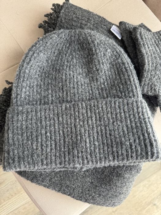 Італійський комплект (шапка, шарф і мітенки) вовна і віскоза