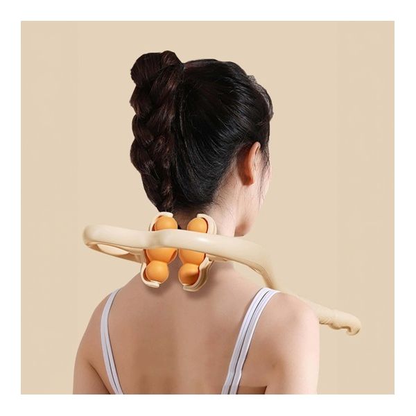 Massajador de Pescoço e Ombros Manual com Rolos