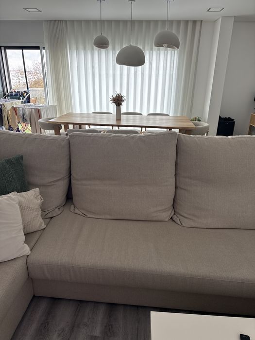 Sofá creme mesclado portugues