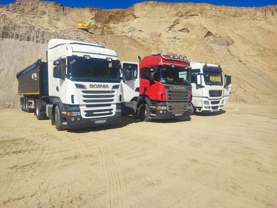 Transport oraz sprzedaż kruszyw, piachu, podbudowy itp.