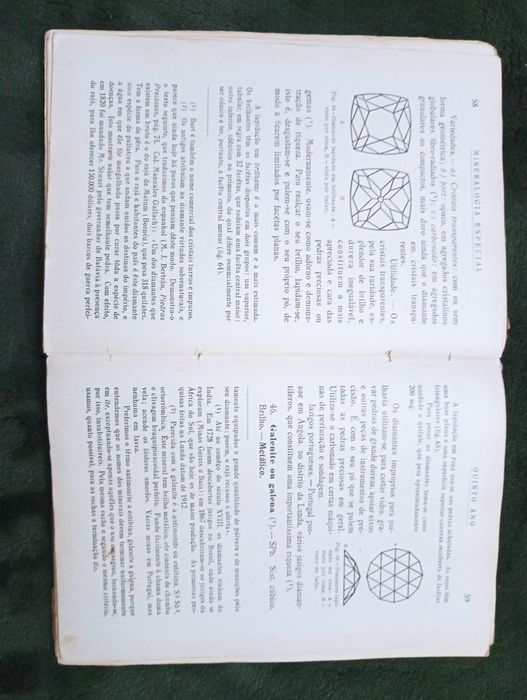Noções de Mineralogia e Geologia: IV, V e VI  Anos dos Liceus -1941