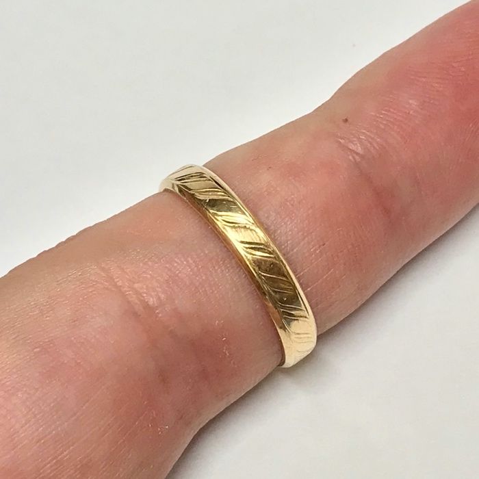 Złota OBRĄCZKA damska 14K oryginalny WZÓR ciekawa