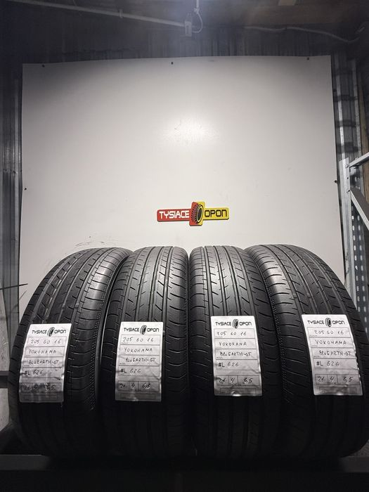 Opony letnie Yokohama 205/60 R16 zestaw 4szt używane #L626 model