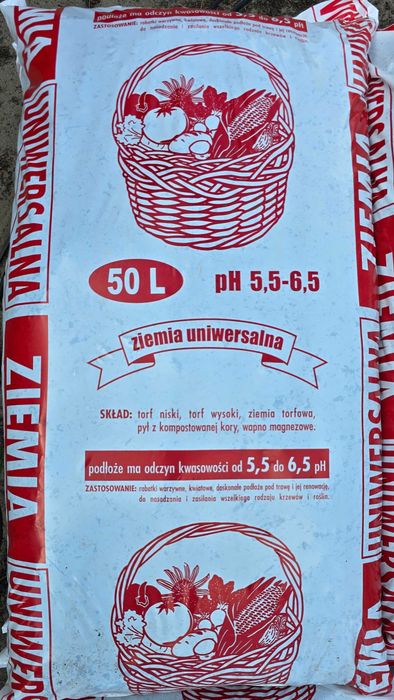 Ziemia Ogrodowa Opole Podłoże Torf Obornik Bydlęcy Worek 50L DOSTAWA GRATIS